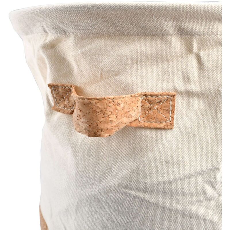 Panier à linge et rangement à jouets sur pied pour salle de bain, beige (84180001)