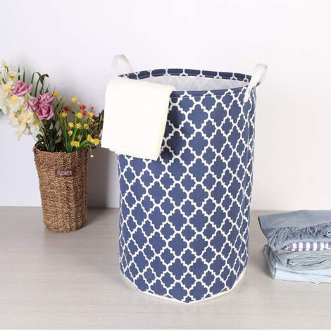 Panier à Linge Panier à Linge Pliable Grande Boîte de Rangement en Tissu Panier à Linge pour Organiser la Chambre des Enfants Jouets Vêtements Imprimé Bleu 4050cm