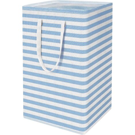 Panier à linge pliable 75L, grand format, autoportant et imperméable (bleu)