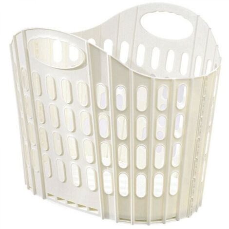 Panier à linge pliable, blanc, petit format, 292032cm, idéal pour la chambre ou la salle de bain, portable et mural.
