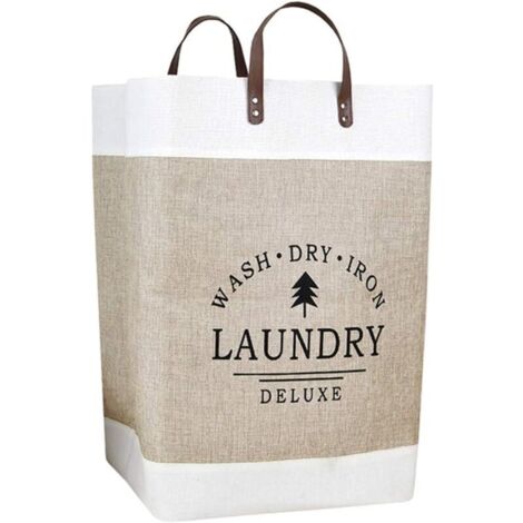 Panier à Linge Pliable Corbeilles à Linge pour Chambre à Coucher Organisat de Stockage Paniers à Linge Décoratifs Imperméable Poignée Salle de Bains Maison