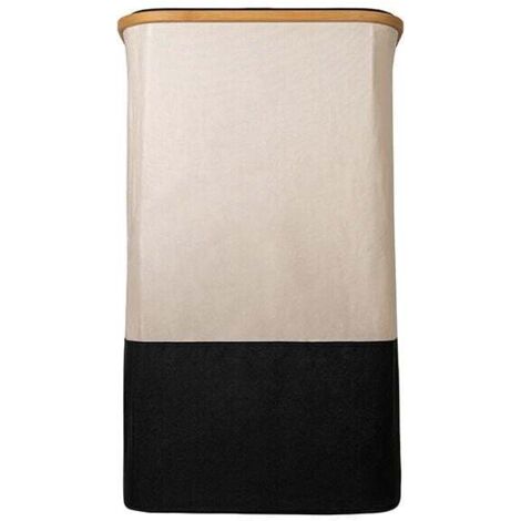 Panier à linge pliable de grande capacité de 443373 – avec couvercle et poignée, panier à vêtements avec sac intérieur amovible, organisation de la maison Panier à linge