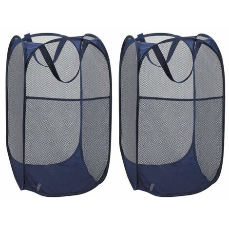 Panier à linge pliable en maille avec poignée (lot de 2)