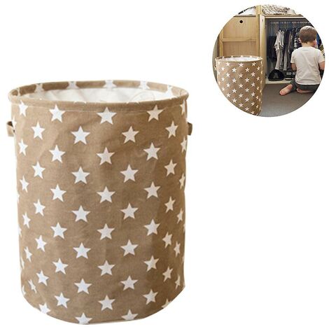 Panier à linge pliable, étanche, boîte à linge ronde pour la maison, sac de rangement pour jouets pour enfants, sac de rangement avec poignée