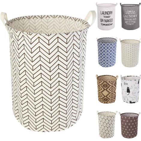 Panier à linge pliable, grand bac de rangement en tissu pour organiser la chambre des enfants, les jouets, les vêtements