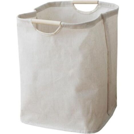 Panier à linge pliable, panier à linge avec poignée, panier à linge avec poignée, panier à linge avec poignée, panier à linge avec poignée, panier à linge mince pour vêtements et Jouets blanc