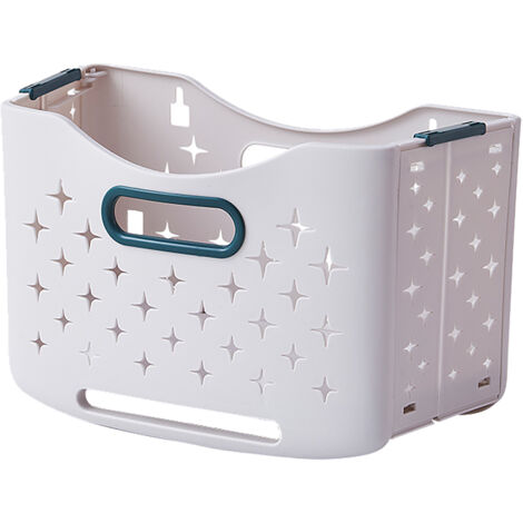 Panier à linge pliable portable, organisateur de rangement pour vêtements, idéal pour la maison ou l'hôtel, couleur bleu marine, modèle unique.