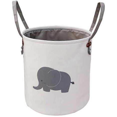 Panier à linge pliable, pour résidences étudiantes, motif bébé éléphant.