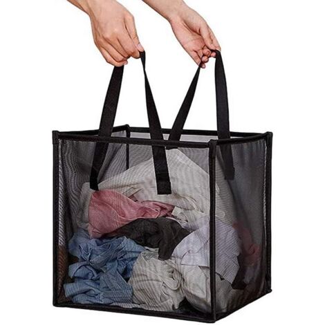 Panier À Linge Pop Up - Filet Nylon Pliable 32 X 32 X 32 Cm - Pour Chambre D Enfant Résidence Étudiante Voyage - 1 Pièce