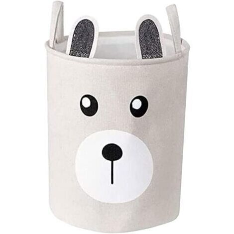 Panier à Linge Rangement Enfant avec Poignées, Pliable Grand Panier à Linge en Toile et en Lin, pour Ranger Le Linge et Les Jouets des Enfants