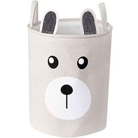 Panier à Linge Rangement Enfant avec Poignées, Pliable Grand Panier à Linge en Toile et en Lin, pour Ranger Le Linge et Les Jouets des Enfants