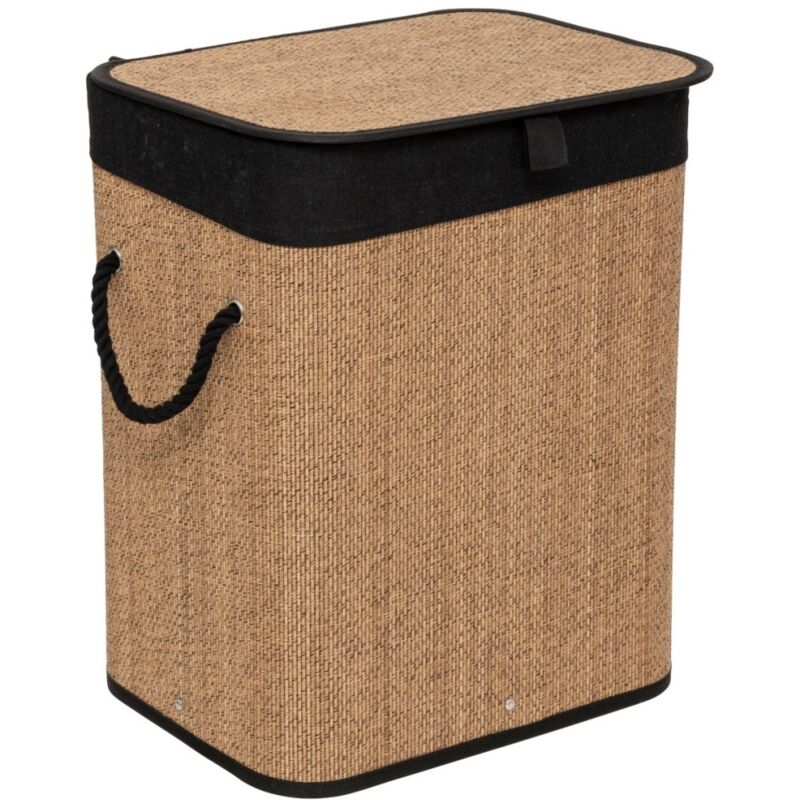 Panier à linge rectangulaire 60L en bambou