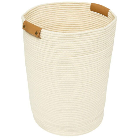 Panier à Linge Rond "Duo" 80L Ivoire