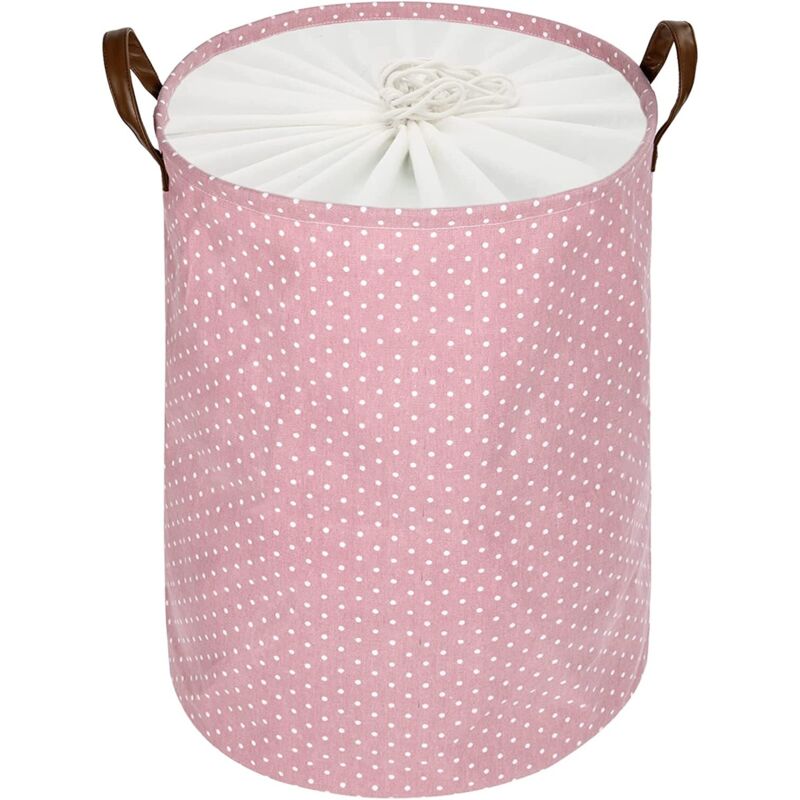Panier à linge rond pliable, grande capacité, rangement vêtements et jouets