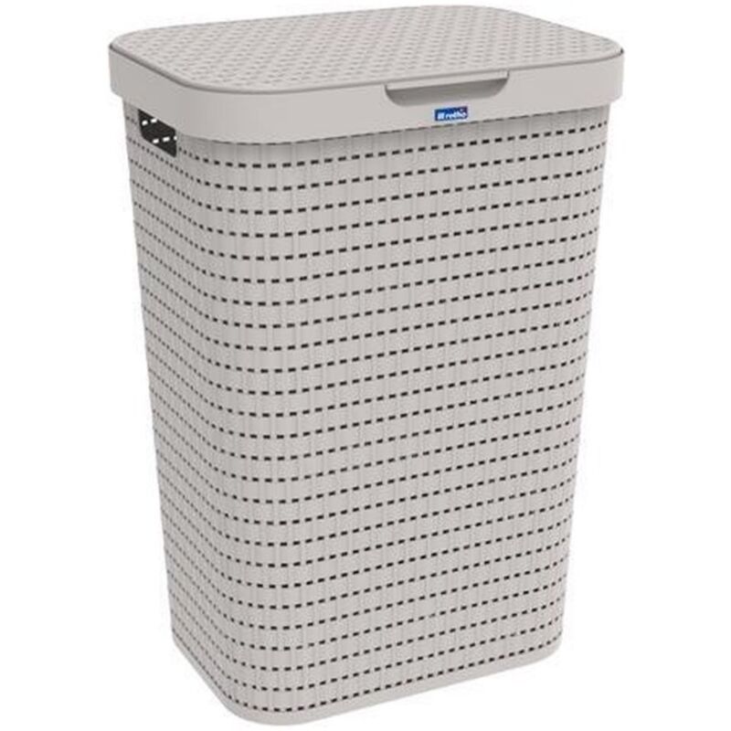 Panier à linge Rotho Country 55L Cappuccino