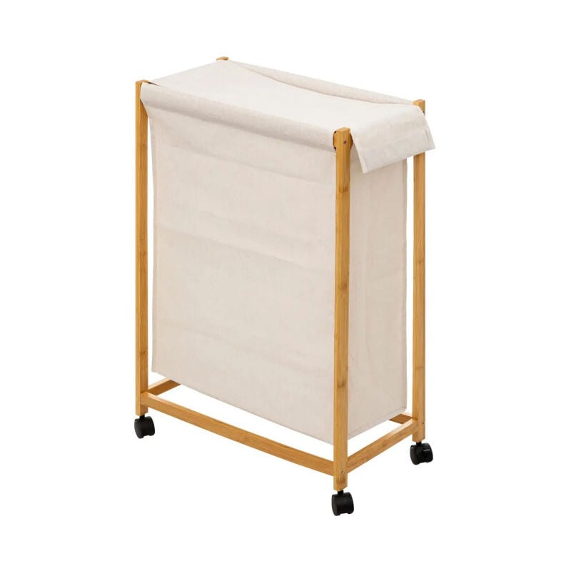 Panier à Linge 'Roulant' 52L Beige