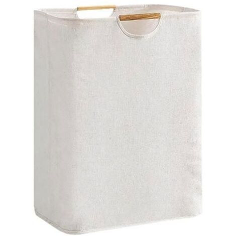 Panier à linge sale pliable en coton et lin, grande capacité, portable, idéal pour ranger les jouets.