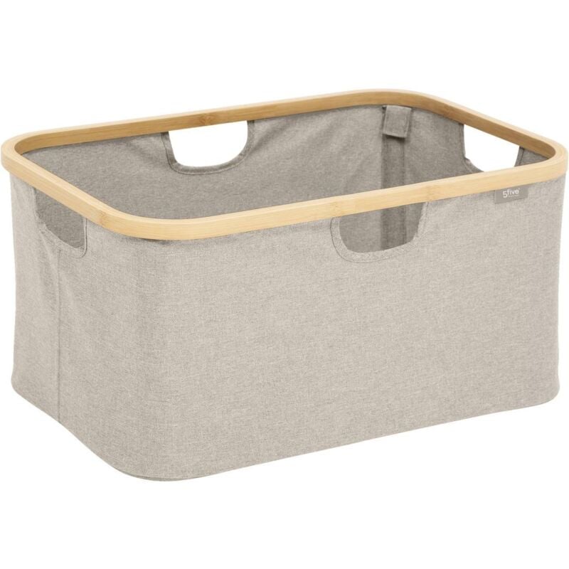 Panier à linge tidy box 54l pliable gris - 5five