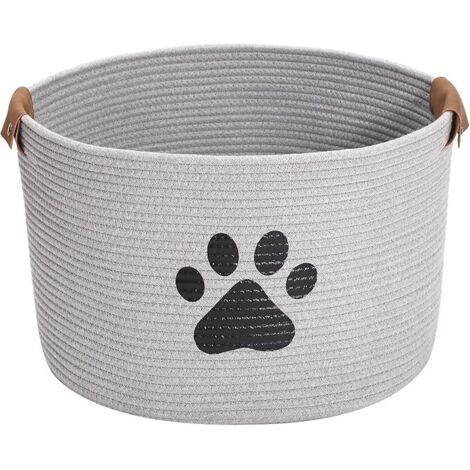 Panier à linge tressé en coton de , panier de rangement pour bouteilles consignées, panier de rangement pour jouets, organisateur de linge pour salle de bain,Gris