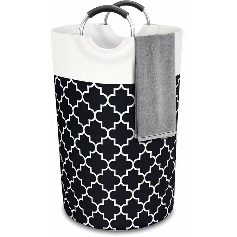 Panier a Linge,82L Grand Panier à Linge Sale Pliable Imperméable,Panier à Linge pour Salle de Bain