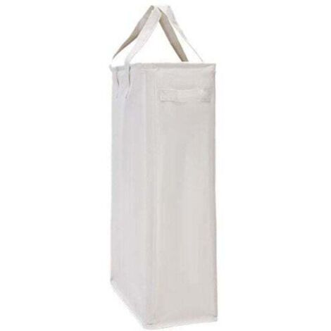 Panier à linge,Panier à linge fin panier à linge étroit panier à linge étroit avec poignée pliante linge sale panier à linge fin boîte de rangement organisateur blanc cassé