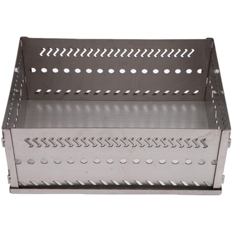 Panier à pierres de sauna portable et multifonctionnel en acier inoxydable, grande capacité, pour poêle à bois et charbon (SL 300)