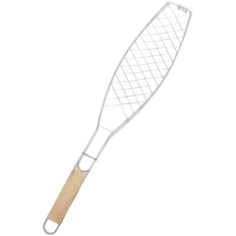 Panier à rôtir le poisson pliable avec poignée en bois et poignée