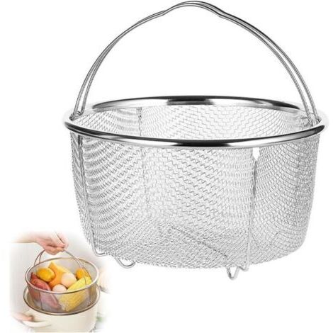 Panier à Vapeur en Maille, Panier Vapeur, Panier à Autocuiseur, Panier à Vapeur de Légumes, Panier à Vapeur pour Marmite Instantanée, Cuit Vapeur Inox, pour Cuire à la Vapeur des Légumes (20Cm)