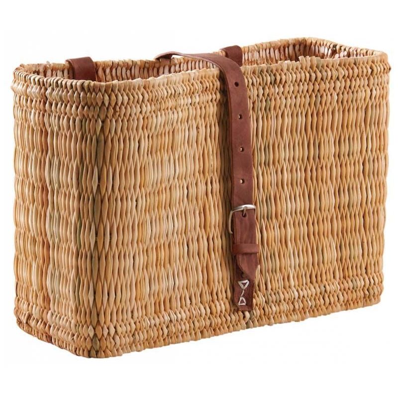 Panier à vélo en jonc naturel