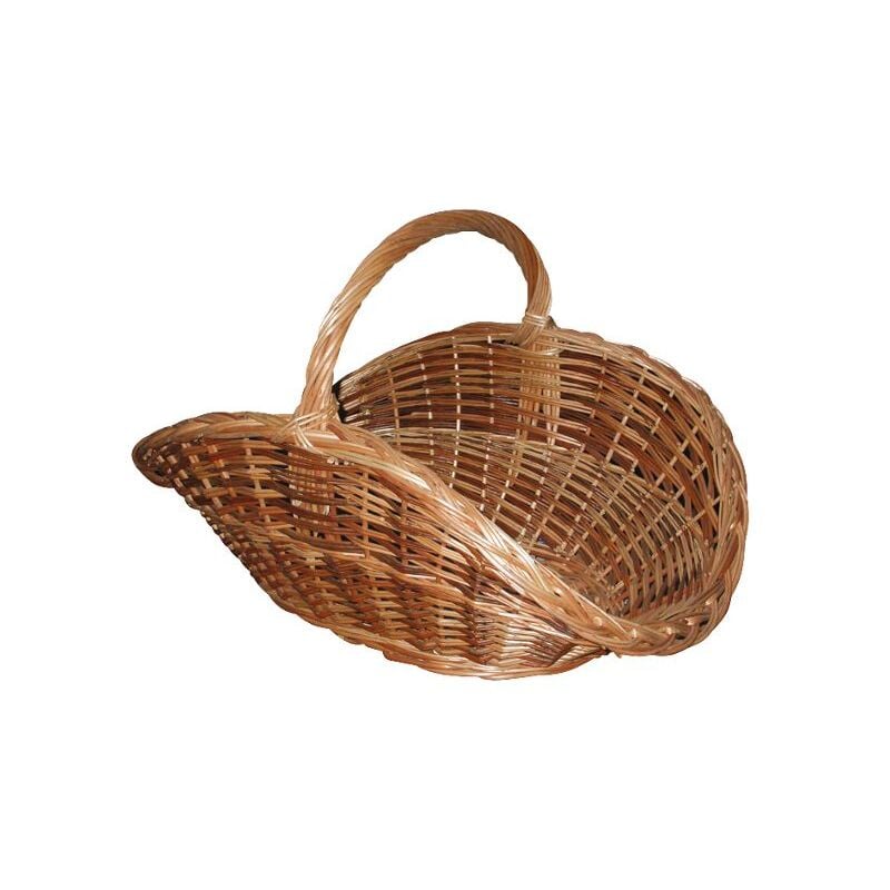 Aubry Gaspard - Panier à bûches en osier brut & buff marron PBU1090