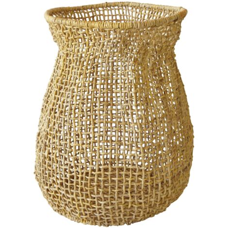 Panier/cache-pot en fibre naturelle