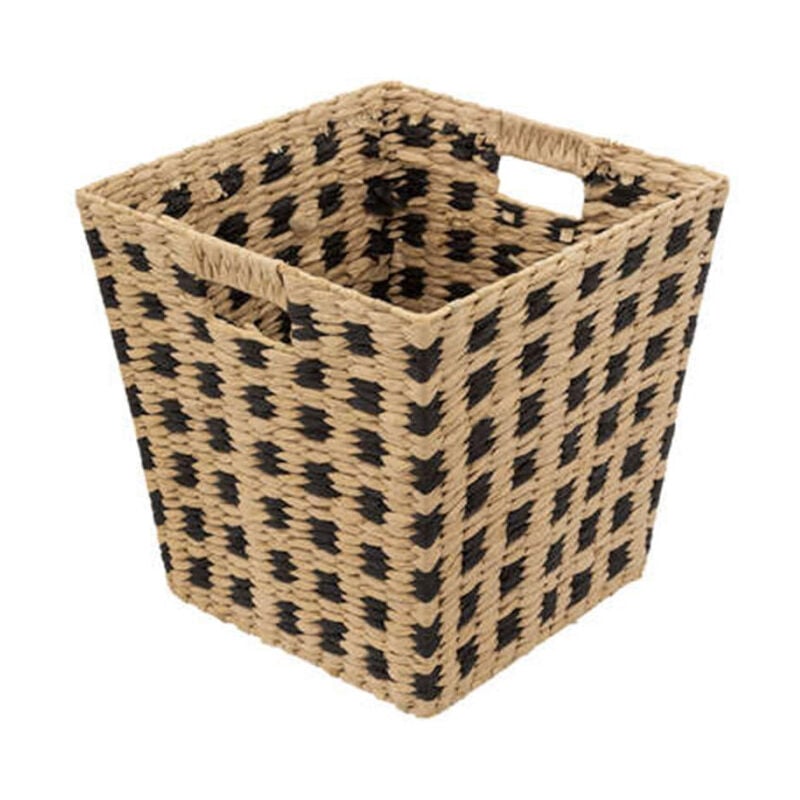 Five Simply Smart - Panier Carré Déco 'Terre Inconnue' 31x31cm Beige