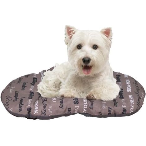 Panier Chien Chat - Coussin pour Chien Chat - Lavable en Machine - Tapis Chien Chat pour Niches et Voitures - Lit pour Chien Chat, 55 x 36 CM, MARRON