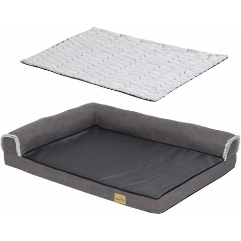 BINGO PAW Panier Chien Déhoussable, Canapé Chien Matelas Orthopédique en Mémoire de Forme Idéal pour Chiens de Taille Moyenne à Grande - XL 120 x 90 x 25 cm