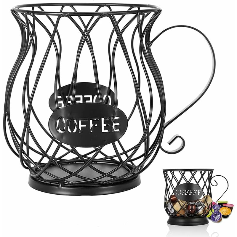 Linghhang - Panier Coffee Porte Capsule Café(Noir), Support de Dosettes de Café, Panier à Capsules de Café, Panier de Rangement pour Capsules de