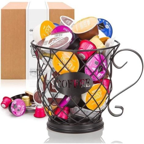 Panier Coffee Porte Capsule,Range capsules Dolce Gusto,Nespresso,Rangement Support Capsules Porte Dosette - Grande Capacité