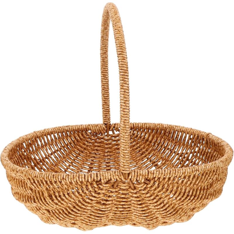 Largeight - Panier Corbeille Fruit Fruits Basket Accessoires de Pique- récolter Une Corbeille de Fruits récipient tissé de légumes Corbeille de