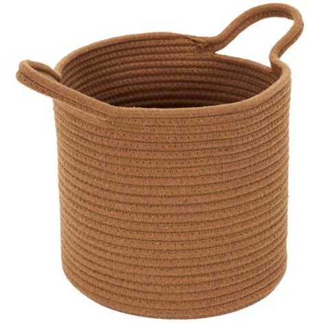 Panier Coton Terracotta Ocre Ivoire X3