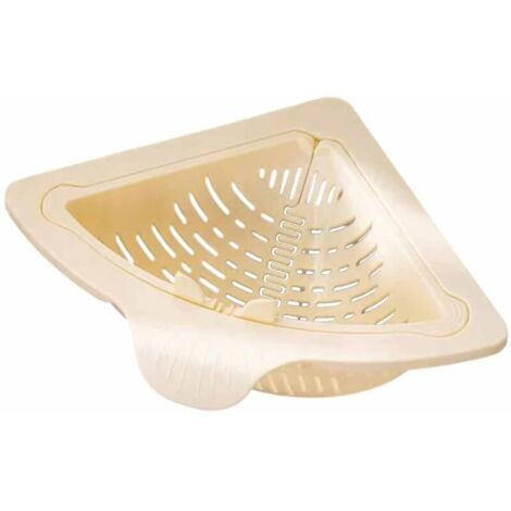 Panier crépine d'évier magnétique Support d'angle d'évier Ventouse Égouttoirs triangulaires éviers Cuisine collecteur Nourriture Couvercle vidange évier Porte-éponge pour Gadgets Cuisine