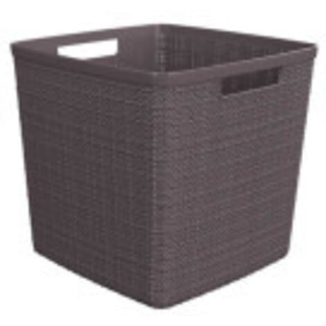 Panier Curver en jute marron 28x28x27 h 17l