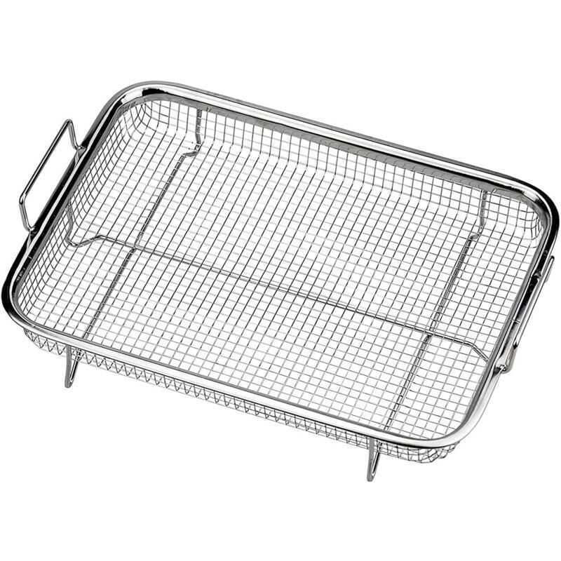 Panier de barbecue, plaque de cuisson en acier inoxydable, plaque de barbecue extérieure, 30 22 5.5cm