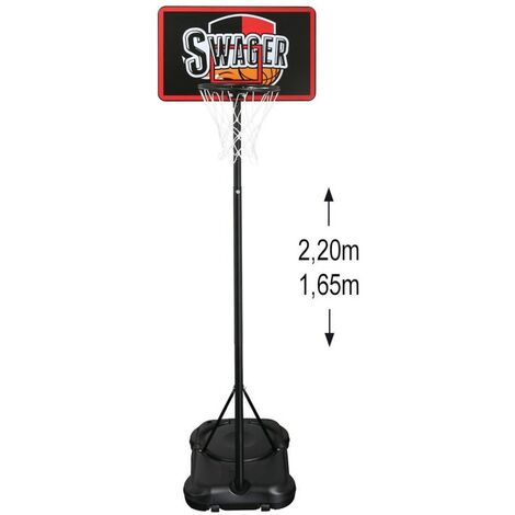 Panier de Basket Ball sur Pied - The Black Mamba 2, hauteur réglable 1.60 à 2.20 m