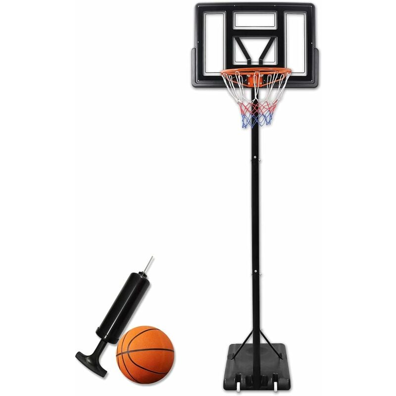 Naizy - Panier de Basket extérieur avec Support et Roulettes Portable Mobile Réglable en Hauteur de 135 à 305 cm pour Enfants et Adultes