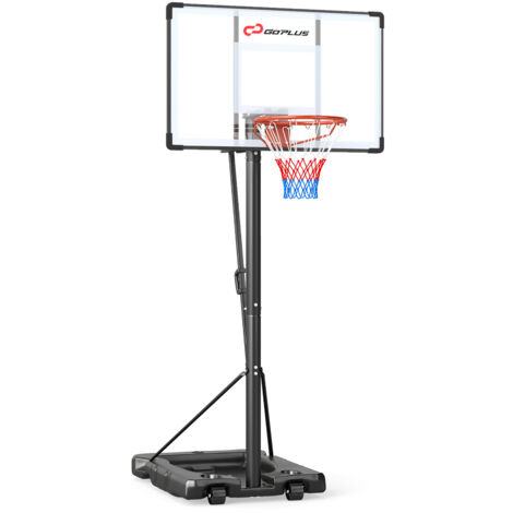 Panier de Basket Extérieur Réglable en Hauteur 1,7 à 3,05 m, Support de Basket Portable avec Roues Base Remplissable, pour Adolescents Adultes
