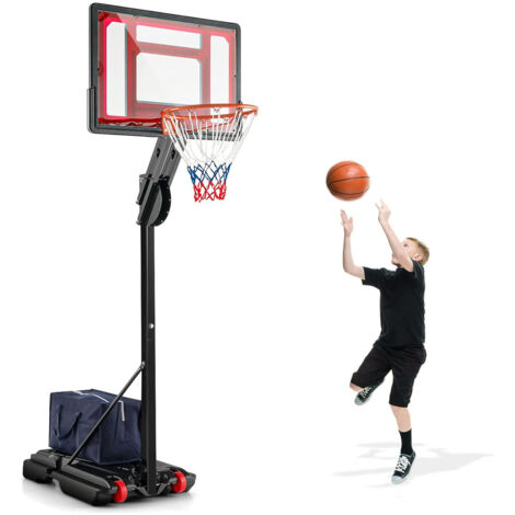 Panier de Basket Extérieur sur Pied Hauteur Réglable 1,05-2,6 m pour Enfants et Adultes