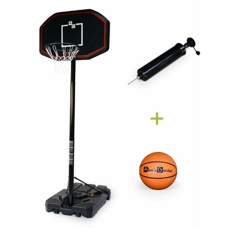 Panier de basket MICHAEL évolutif sur pied 3,05 m avec ballon, pied de basket ajustable, taille réglementaire