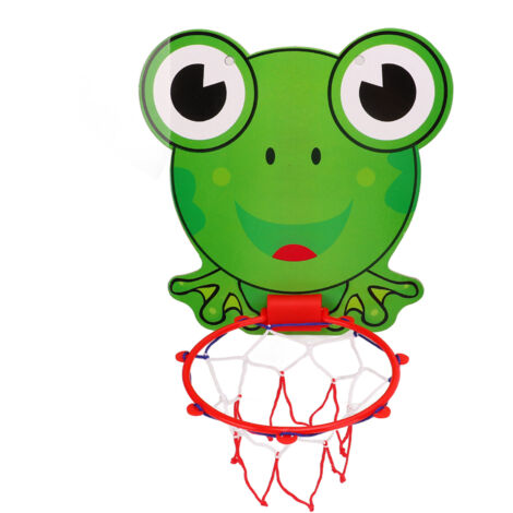 Panier de Basket Miniature Grenouille avec Ballon et Filet - Jouet d'Intérieur et Extérieur pour Enfants