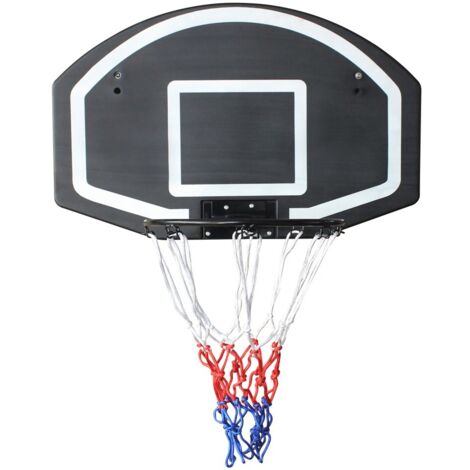 Panier de basket mural-Panneau incassable-Cerceau noir-Intérieur/Extérieur-72.39x7x45.72(cm)
