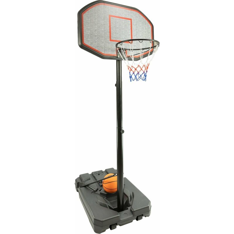 Maxxtoys - Panier de Basket - Support de Basket xl- Mobile- Remplissable avec Sable ou l'Eau- Réglable en Hauteur - 2 à 3 m - black