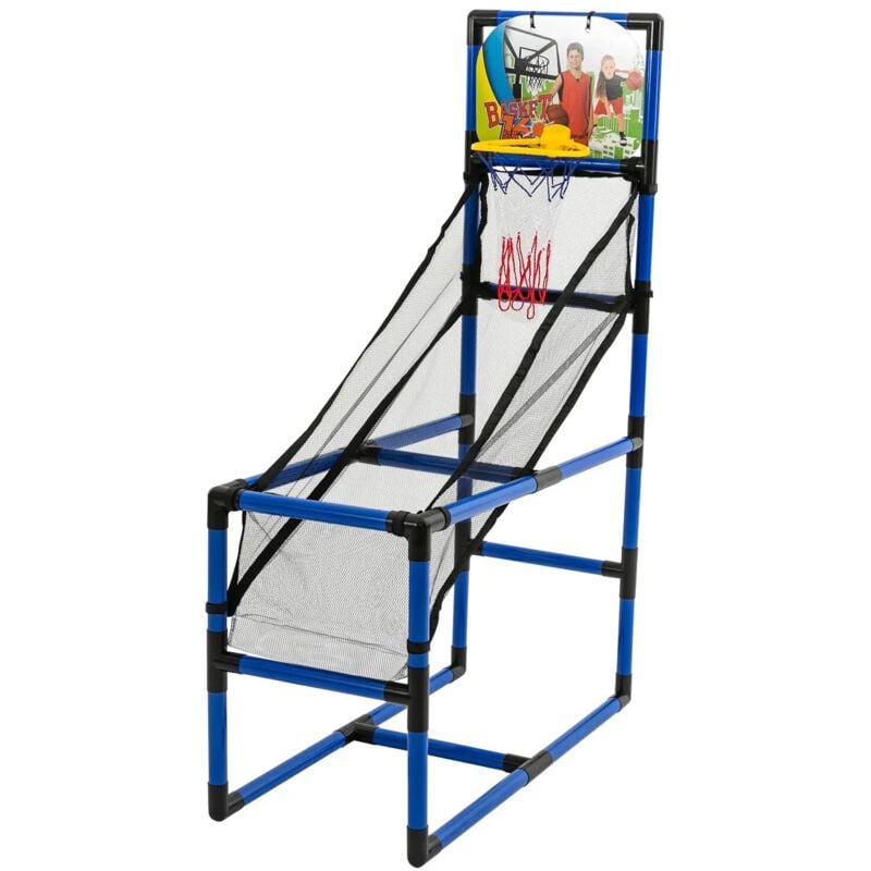 Panier de Basket sur Pied, Paniers De Basket-Ball Pour Enfants avec Filet et Ballon, Portable Jouet Exterieur Interieur pour Enfant